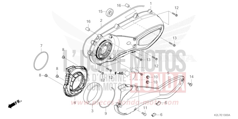 KURBELGEHAEUSEDECKEL, L. von ADV 350 MAT RUTHENIUM SILVER METALLIC (NHB88) von 2025